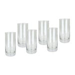 Set Of 4 Clear Tumbler With Green image number 0