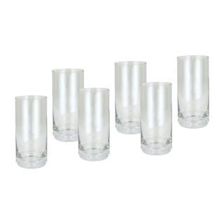Set Of 4 Clear Tumbler With Green