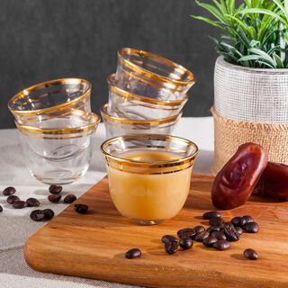 Arabic Coffee Cup Set 6 Pisces 