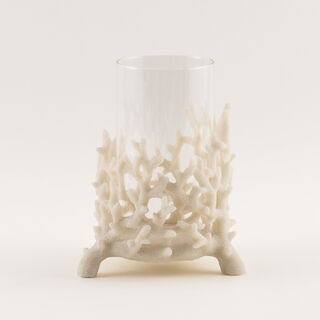 هومز حامل شموع بالي ريزن 17*16.5*21سم، بيج