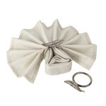 La Mesa Napkin Ring 2 Pieces Set Alloy Silver Leaf image number 1