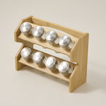 Spice Jars 8 Pieces With Bamboo Rack image number 1
