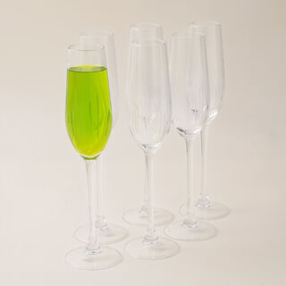 La Mesa 6 pcs stem glass striped 5.5*5.5*27 cm