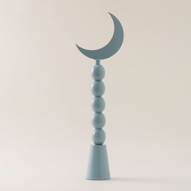 Homez metal Ramadan crescent moon with spherical base, green 52*8*15cm image number 0