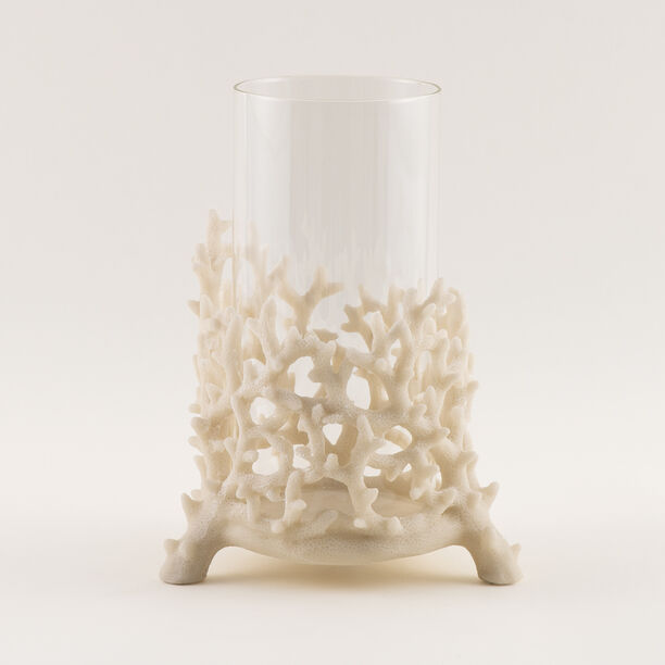 Homez resin baley candle holder 20*18.5*28cm, beige image number 1