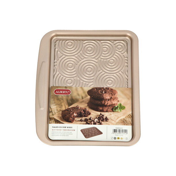 صينية خبز الكوكيز بسطح غير لاصق لون ذهبي من البرتو  image number 14