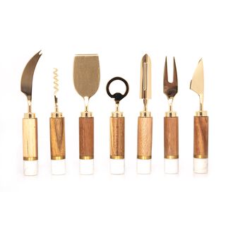 Alberto 5Pcs Marble Cheese Knife Set
