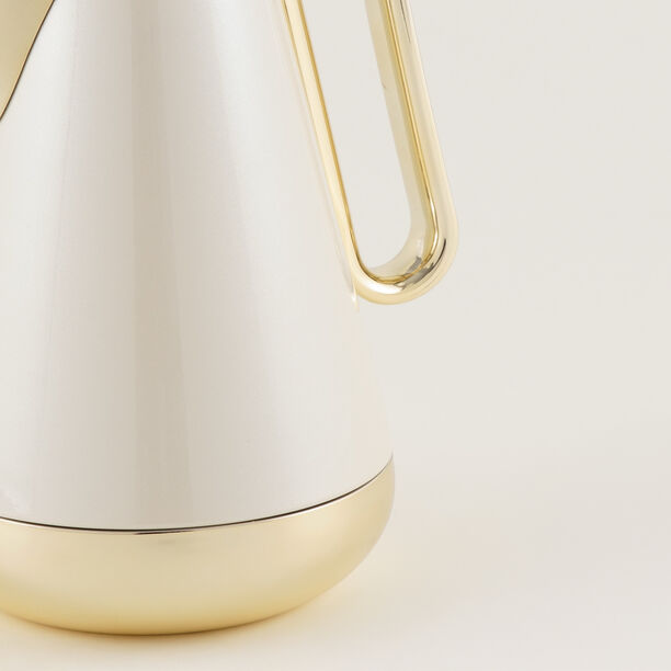 دلتي دلة ستانلس ستيل، فضي مع وردي شفاف 1 لتر image number 2