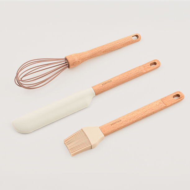 بنتولا 3 قطع أدوات خبز سيليكون، ألوان متنوعة مختلفة الأحجام image number 0