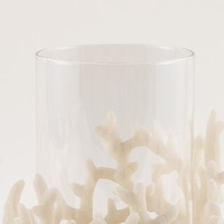 هومز حامل شموع بالي ريزن 17*16.5*21سم، بيج