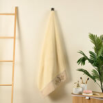 Boutıque Blanche Linen Floral Bath Towel, White 70*140Cm image number 2