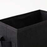 Homez Clothes Organizer Storage Box Polyester, Black 34*27*22Cm image number 3