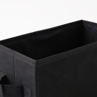 Homez Clothes Organizer Storage Box Polyester, Black 34*27*22Cm