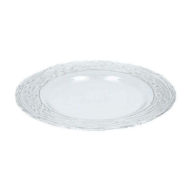 La Mesa silver glass charger plate 13" image number 2