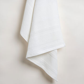 Waffle cotton bath towel, beige 70*140 cm