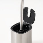 Cottage square autolid plastic toilet brush, silver image number 1