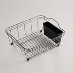 Alberto stainless steel 1 tier dish rack 32.6*37.7*16.5, black image number 0