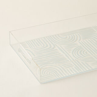 Dallaty Acrylic Tray With Frosted Pattern 40*30*6H cm
