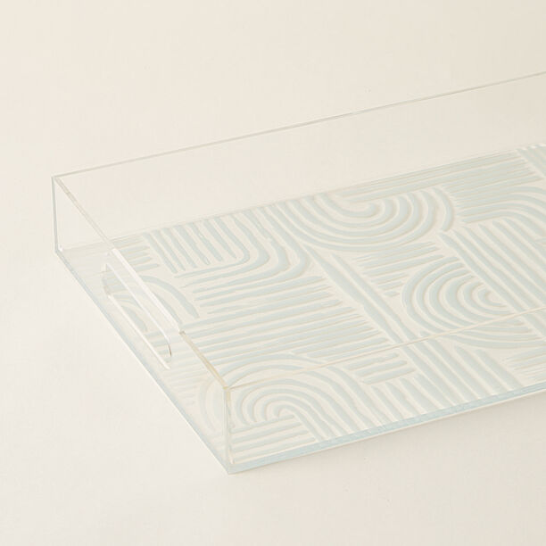 Dallaty Acrylic Tray With Frosted Pattern 40*30*6H cm image number 1