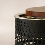 La Mesa Stainless Steel Food Warmer 5L With Wooden Lid, Black image number 3