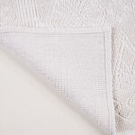 Boutique Blanche White Cotton Diamond Jacquard Bathmat, 60*90 Cm image number 4