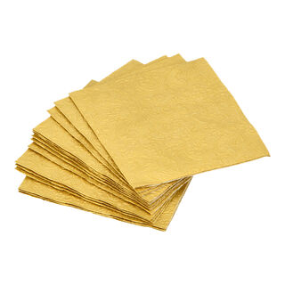 Elegance Serving Napkins Cocktail Paper Square Gold 