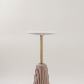 Homez marble side table 30*64cm, pink