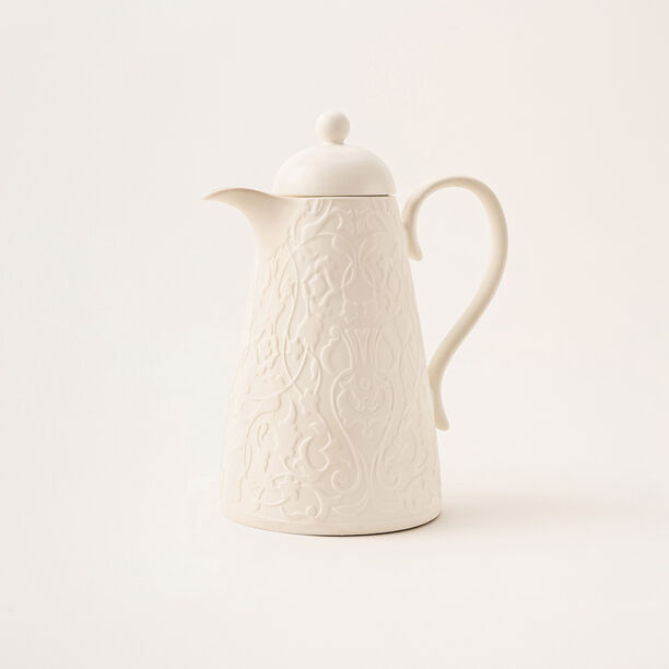 Bahja white porcelain vacuum flask 1.0L image number 0