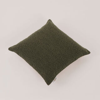 بوتيك بلانش غطاء وسادة بدون حشوة بتصميم بولي بوكليه 45*45سم، أخضر