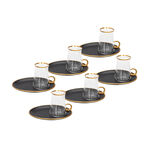 12 Pieces Tea Set Beyaz Black image number 0