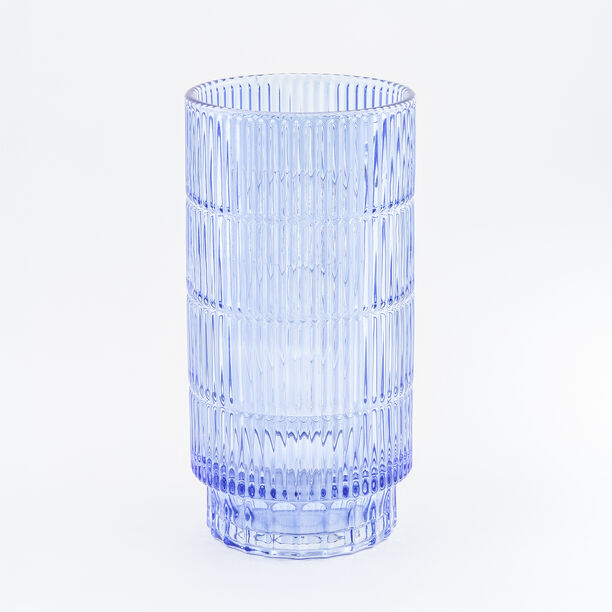 هومز فازة زجاج كحلي مضلّع 14*14*27.6 سم image number 1