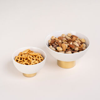 Dallaty white porcelain date bowls set 2 pcs