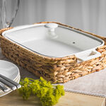 Rectangle Casserole  17" With Lid And Sea image number 4