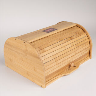 Alberto bamboo bread bin with movable borad 40*32*20 cm