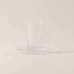 دلتي مجموعة أكواب شاي وقهوة زجاج image number 3