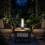 هومز مصباح طاولة Led ألومنيوم بقاعدة تاتش، بيج image number 4