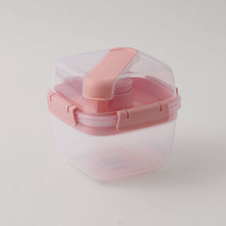 Alberto plastic salad box, pink 15.8*15.8*14.3cm