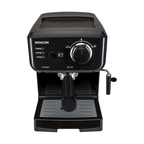 Sencor black stainless steel espresso machine 1450W, 1.5L image number 10