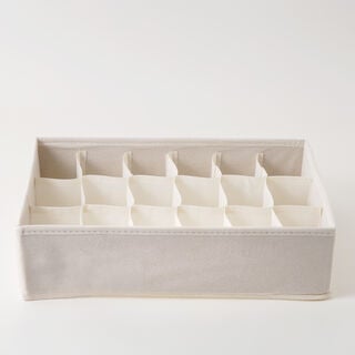 Homez Polyester Clothes Organizer, 18 Grid Beige 59.5*20.5*19Cm