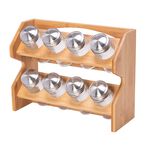 Spice Jars 8 Pieces With Bamboo Rack image number 0