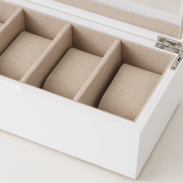 هومز صندوق ساعات 5 أقسام 30*12*7سم، أبيض image number 3