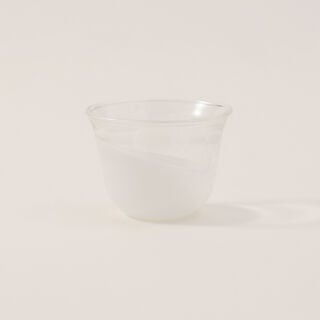 دلتي فناجين قهوة زجاجية 6 قطع باللون الأبيض