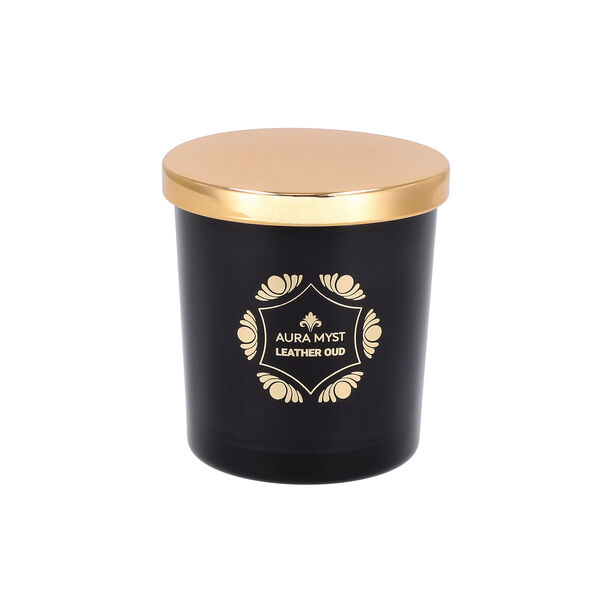 شمعة بكأس معطرة برائحة العود image number 0