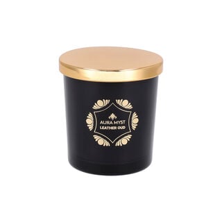 JAR CANDLE SCENTED,LEATHER OUD