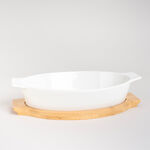 La Mesa Oven/Serving Oval Plate With Bamboo image number 0