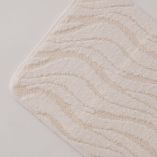 كوتاج دعاسة حمام من الفرو الصناعي، أبيض 40*60 سم