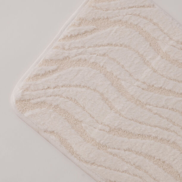 كوتاج دعاسة حمام من الفرو الصناعي، أبيض 40*60 سم image number 1