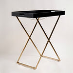 Butler Table Tray Top Gold With Black image number 1