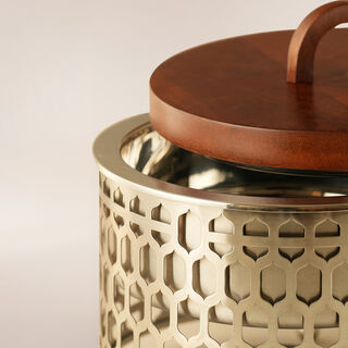 La Mesa Stainless Steel Food Warmer 3L With Wooden Lid, Silver
