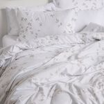 كوتاج طقم لحاف كينج 6 قطع مايكروفايبر أبيض image number 1